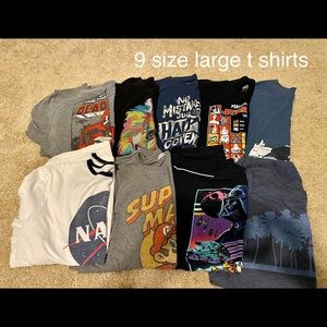 Lot of 9 t-shirts, teen boy